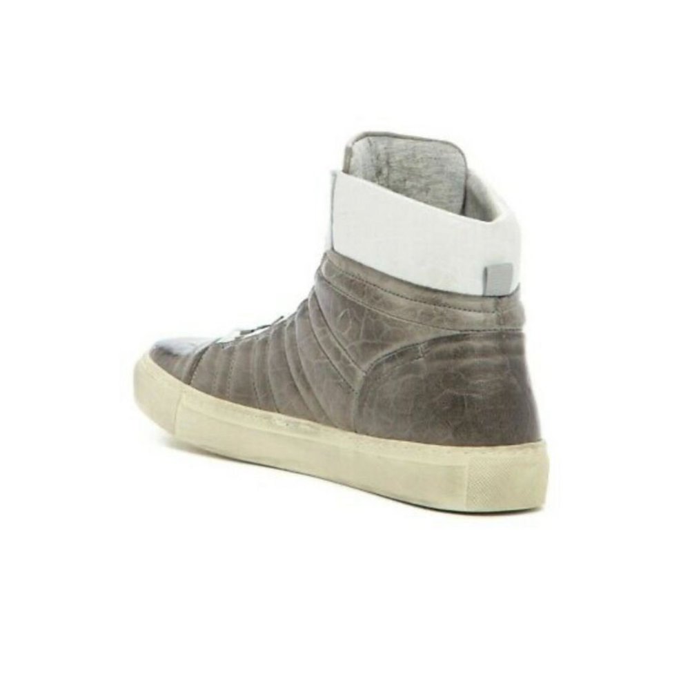 Rogue Atomo C2 White Grey Leather Bomber Lace-Up High Top Sneakers Men's Size 42 - Picture 2 of 7